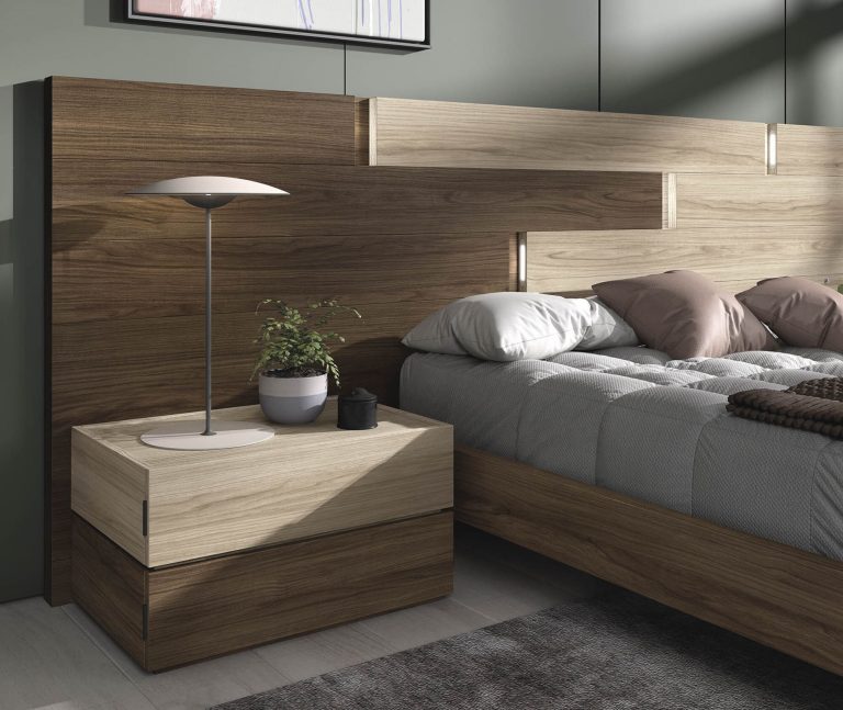 Dormitorio cabecero mesitas bancada – Home Dreams Design