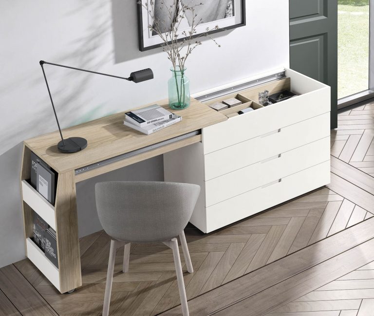 Dormitorio cabecero mesitas bancada – Home Dreams Design