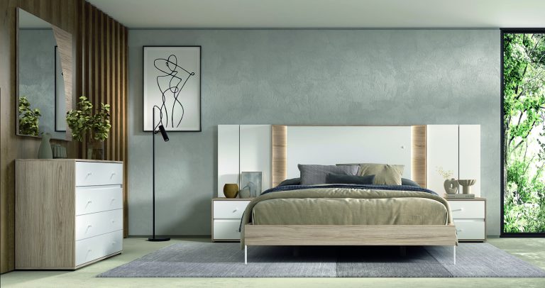 Dormitorio cabecero mesitas cómoda a medida con luz LED – Home Dreams Design