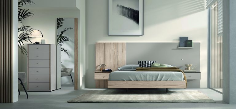 Dormitorio cabecero mesitas sinfonier a medida con luz LED – Home Dreams Design
