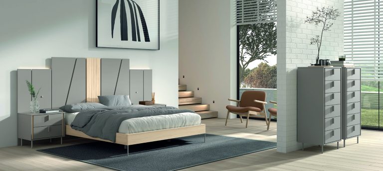 Dormitorio cabecero mesitas sinfonier a medida con luz LED – Home Dreams Design