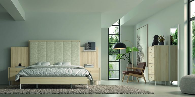 Dormitorio cabecero mesitas sinfonier a medida con luz LED – Home Dreams Design