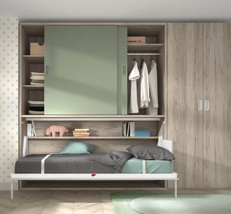 Habitación juvenil cama abatible – Home Dreams Design