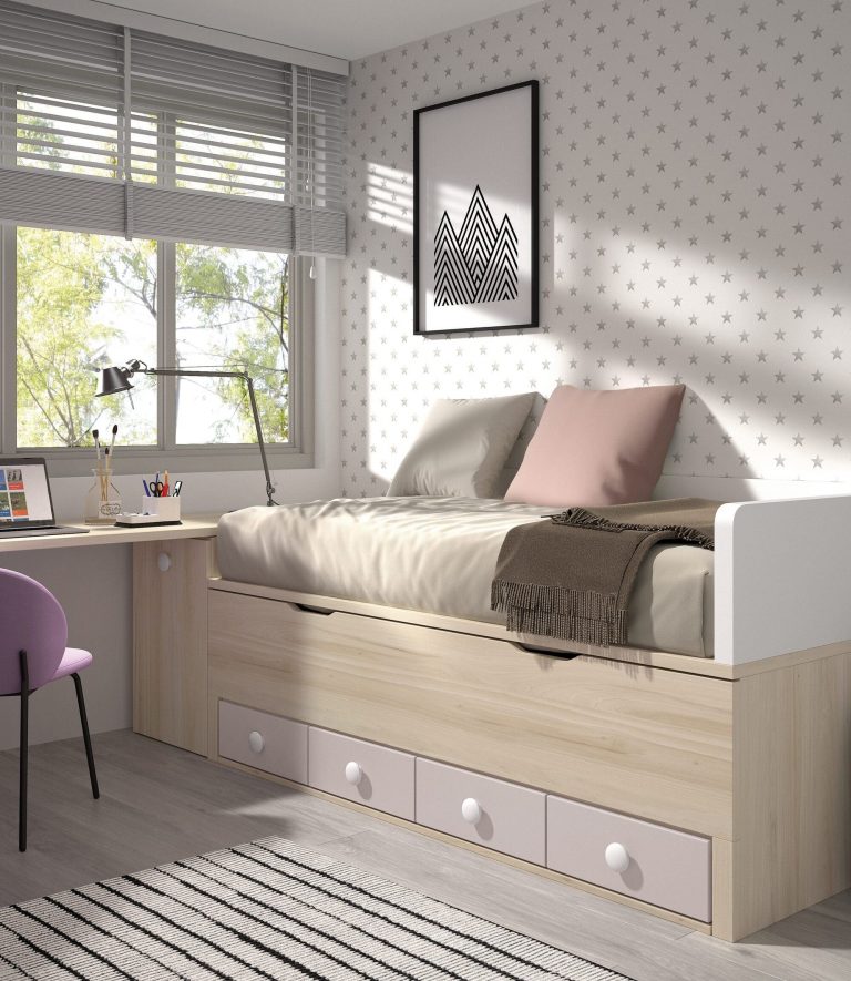 Habitación juvenil compacto bicama – Home Dreams Design