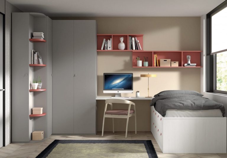 Habitación juvenil compacto cajones – Home Dreams Design