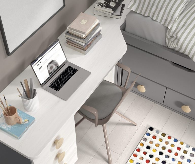 Habitación juvenil compacto cama oculta – Home Dreams Design