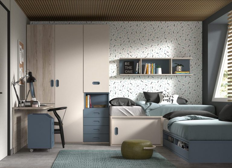 Habitación juvenil compacto camas block – Home Dreams Design
