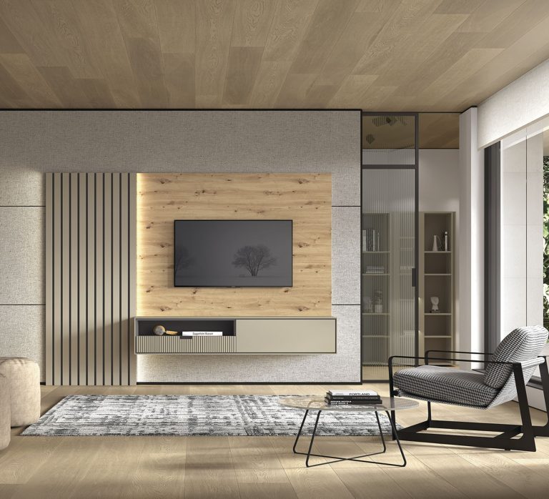 Mueble de salón palillería LED – Home Dreams Design