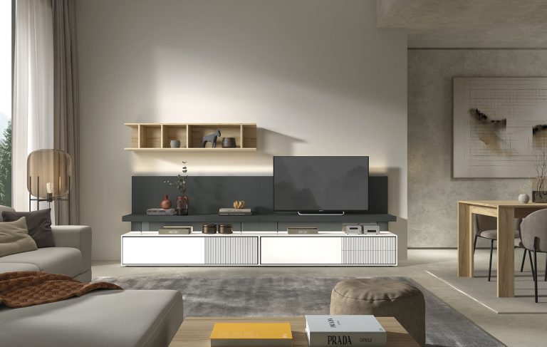 Mueble de salón palillería LED – Home Dreams Design