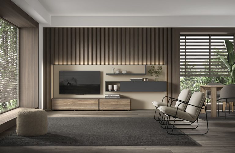 Mueble de salón palillería LED – Home Dreams Design