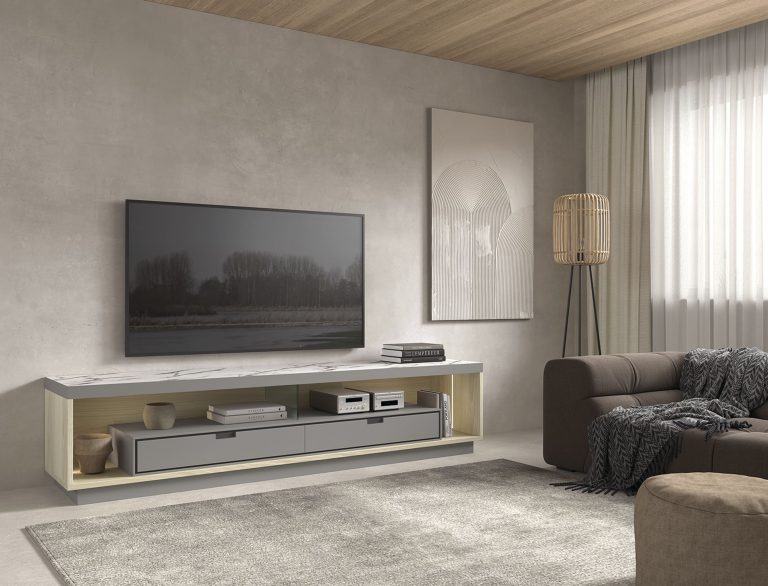 Mueble de salón palillería LED – Home Dreams Design