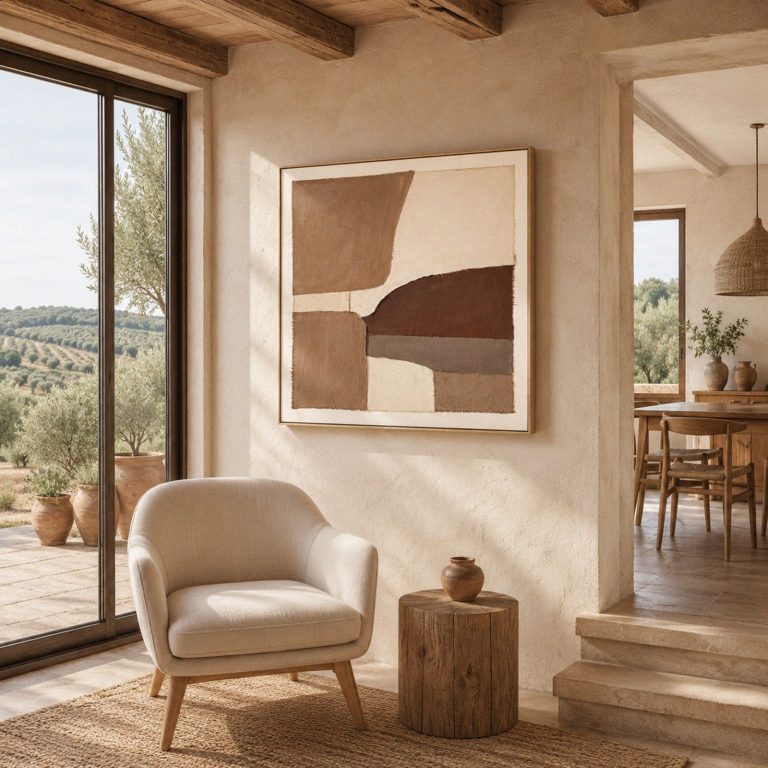 Cuadro abstracto, 100 × 100 cm – Home Dreams Design