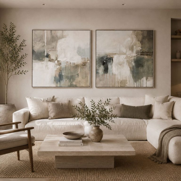 Pareja de cuadros, 2 cuadros de 80 × 80 cm – Home Dreams Design