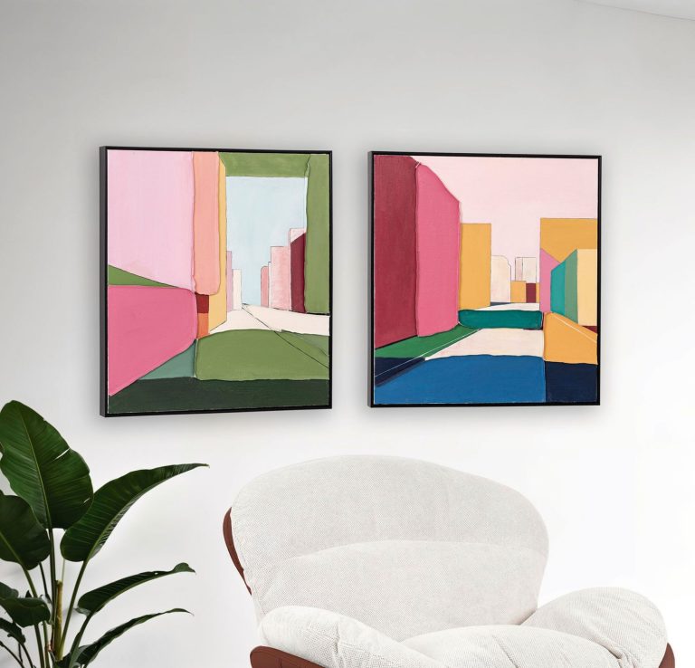 Pareja de cuadros, 2 cuadros de 80 × 80 cm – Home Dreams Design