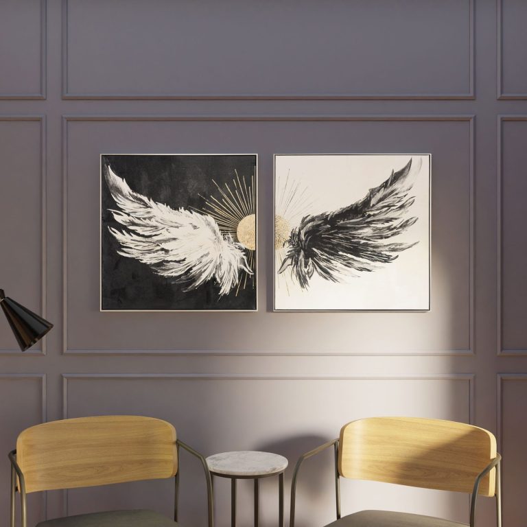 Pareja de cuadros, 2 cuadros de 80 × 80 cm – Home Dreams Design