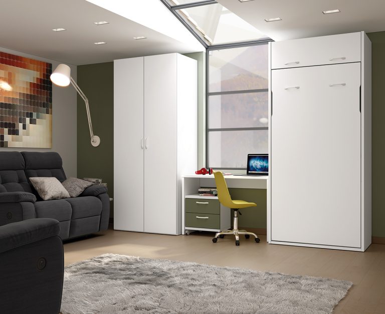 Dormitorio con cama abatible – Home Dreams Design