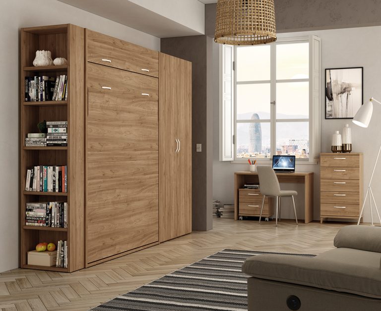 Dormitorio con cama abatible – Home Dreams Design