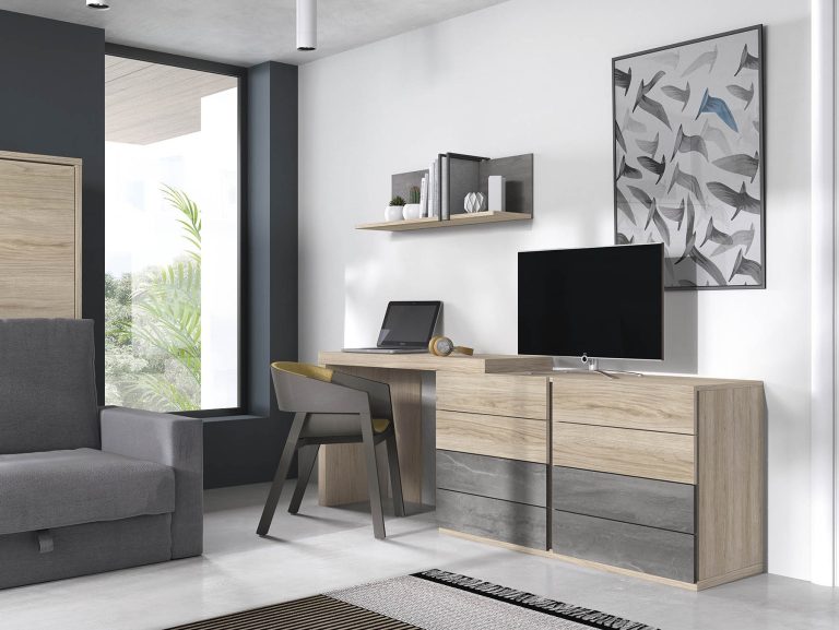 Dormitorio con cama abatible – Home Dreams Design