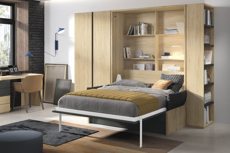 Dormitorio con cama abatible – Home Dreams Design
