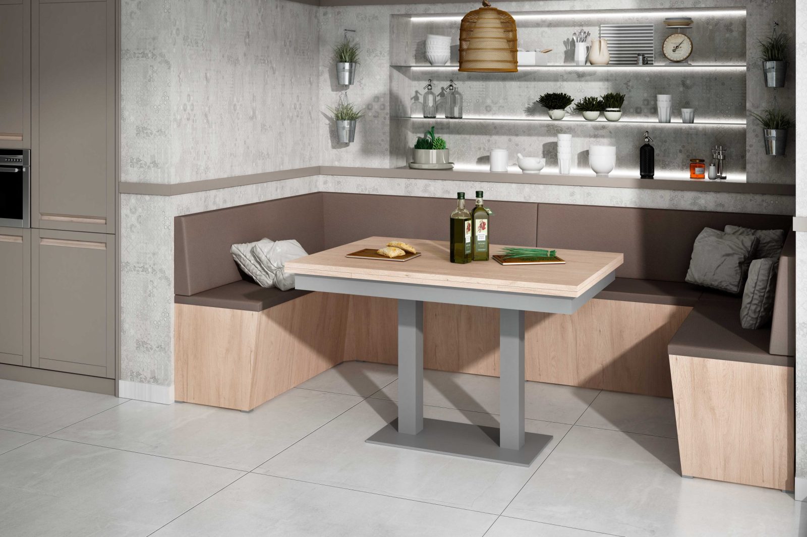 Mesas con banco o rinconera – Home Dreams Design